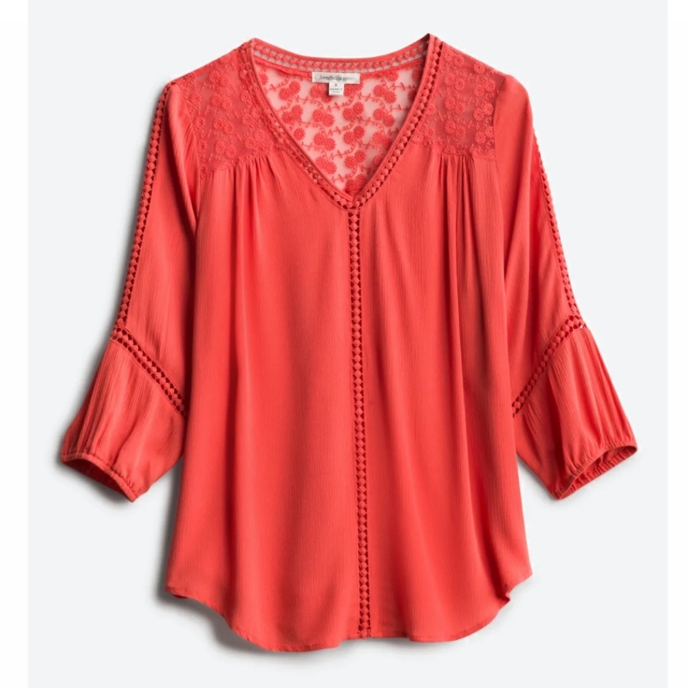 JOHNPAULRICHARD Raelinn Crochet Detail Top